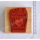 FLORILEGES DESIGN TAMPON BOIS LE PARFUM DU BONHEUR CAGE FLEURIE