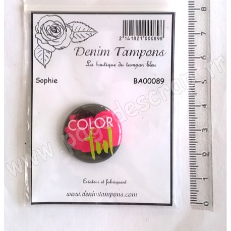 DENIM TAMPONS BADGE COLORFUL