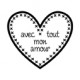 TAMPON CLEAR MONTE SUR PLAQUE 4cm X 4cm MON AMOUR