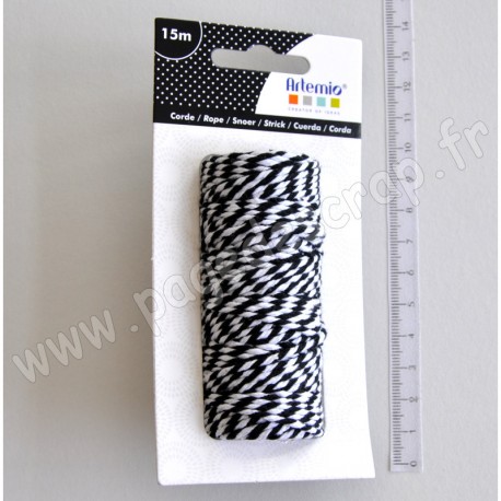 ARTEMIO TWINE 15 m BLACK & WHITE