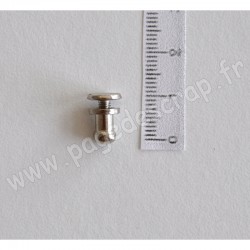 BOUTON DE COL ARGENT A VISSER
