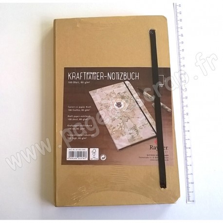 RAYHER CARNET EN PAPIER KRAFT 13 cm x 21 cm 100 feuilles 80 g/m²