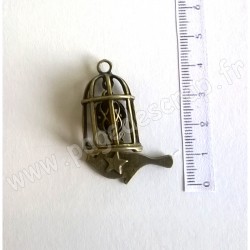 SCRAPBERRY'S CHARMS BIRDCAGE WITH A PENDANT 29 x 45 mm