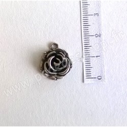 SCRAPBERRY'S CHARMS ROSEBUD SILVER 14 x18 mm