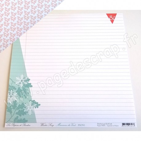 LES PAPIERS DE PANDORE WINTER SONG MURMURE DU VENT 30.5 cm x 30.5 cm