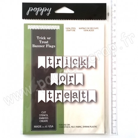 POPPYSTAMPS TRICK OR TREAT BANNER FLAGS